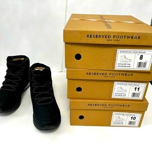 Lot Of 3 RESERVE FOOTWEAR Electron Lace-Up Boot In Black - New In Box - Reemoly